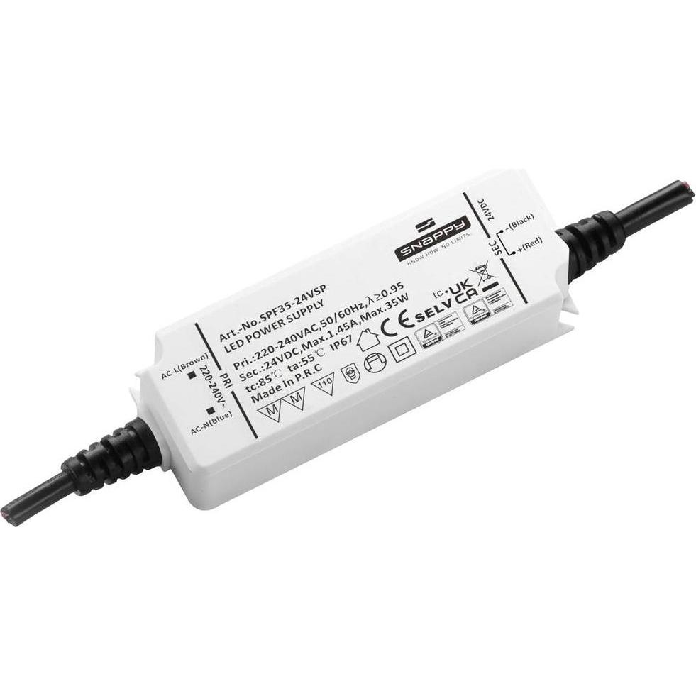 Dehner Elektronik, Zubehör Beleuchtung, SPF 35-24VSP LED-Trafo, LED-Treiber Konstantspannung 35 W 1.4