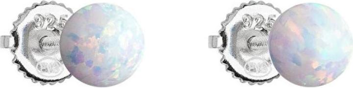 Actual product image Evolution Group Silver earrings with white synthetic opals 11246.1