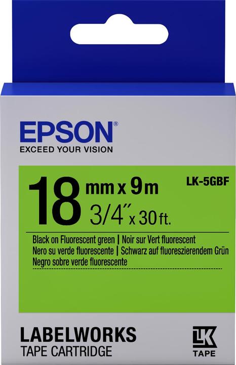 Epson Labelcassette Lk-5gbf (1.80 cm, Zwart)