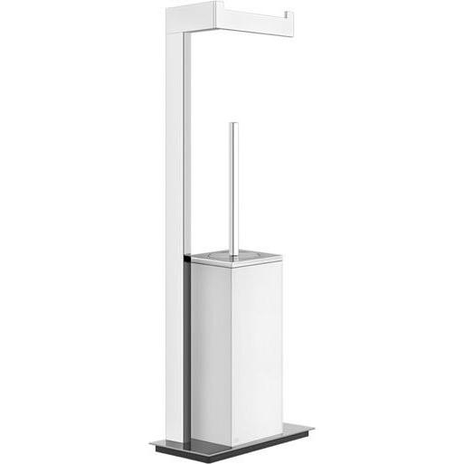 Gessi, Toilettenpapierhalter, Rettangolo Accessoires Standkombination Papierrollenhalter und Toilettenbürstengarnitur, B...