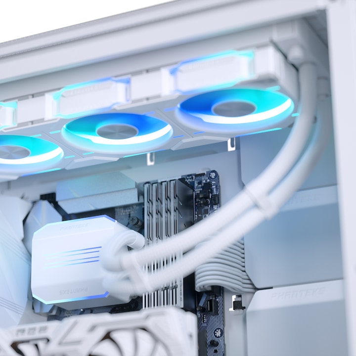 Actual product image Phanteks Glacier One 360D30 DRGB AIO Water Cooler - White