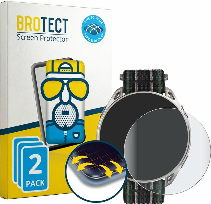 Produktbild BROTECT Fullscreen für Amazfit Cheetah 2 Ultra Schutzfolie Displayschutz Folie Matt Entspiegelungsfolie