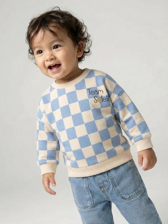 Produktbild Vertbaudet Baby Karo-Sweatshirt TEAM SOLEIL (68)
