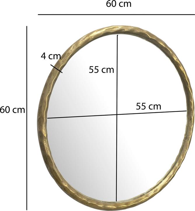 Valori nutrizionali e ingredienti FineBuy Specchio da parete FB102859 vetro oro (60 x 60 cm)