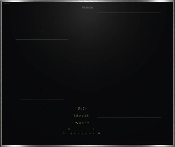 Miele Induktionskochfeld KM 8462 FR Edelstahlrahmen (62.60 cm, Table de cuisson à induction)
