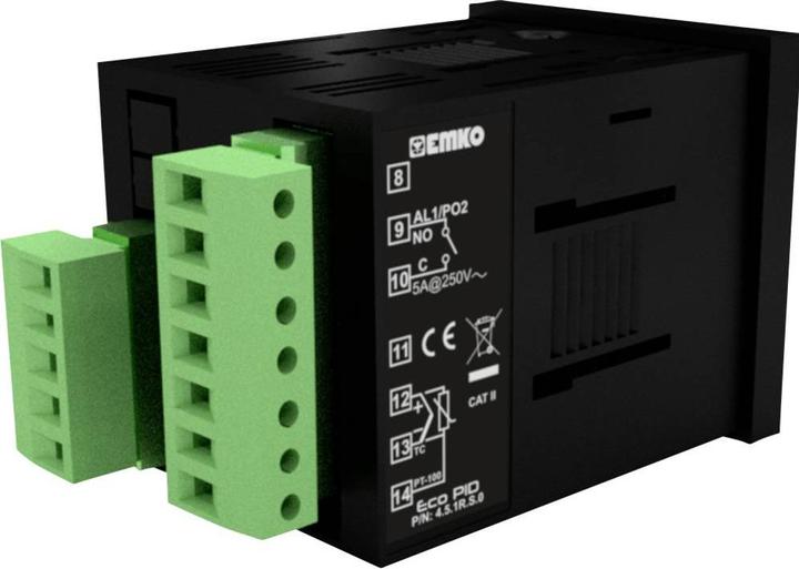 Actual product image Emko ecoPID.4.5.1R.S.0 Temperature controller Pt100, J, K, R, S, T, L -199 to +999°C Relay 5 A, SSR (L