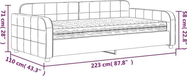 Produktbild vidaXL Tagesbett mit Matratze