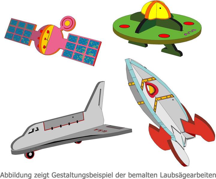 Produktbild 3D Laubsäge-Vorlage Raumschiff-Mobile