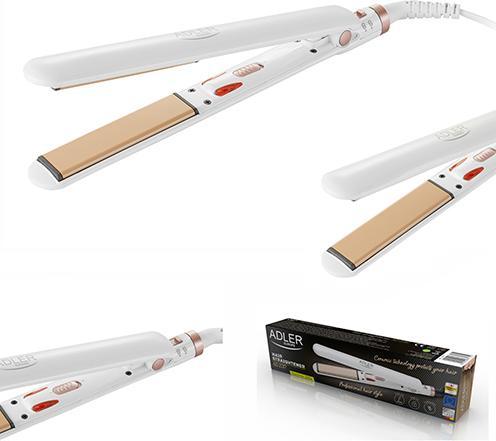 Produktbild Adler Hair straightener AD 2317 Ceramic heating system, Temperature (max) 200 ° C, 35 W, White (Glätteisen)