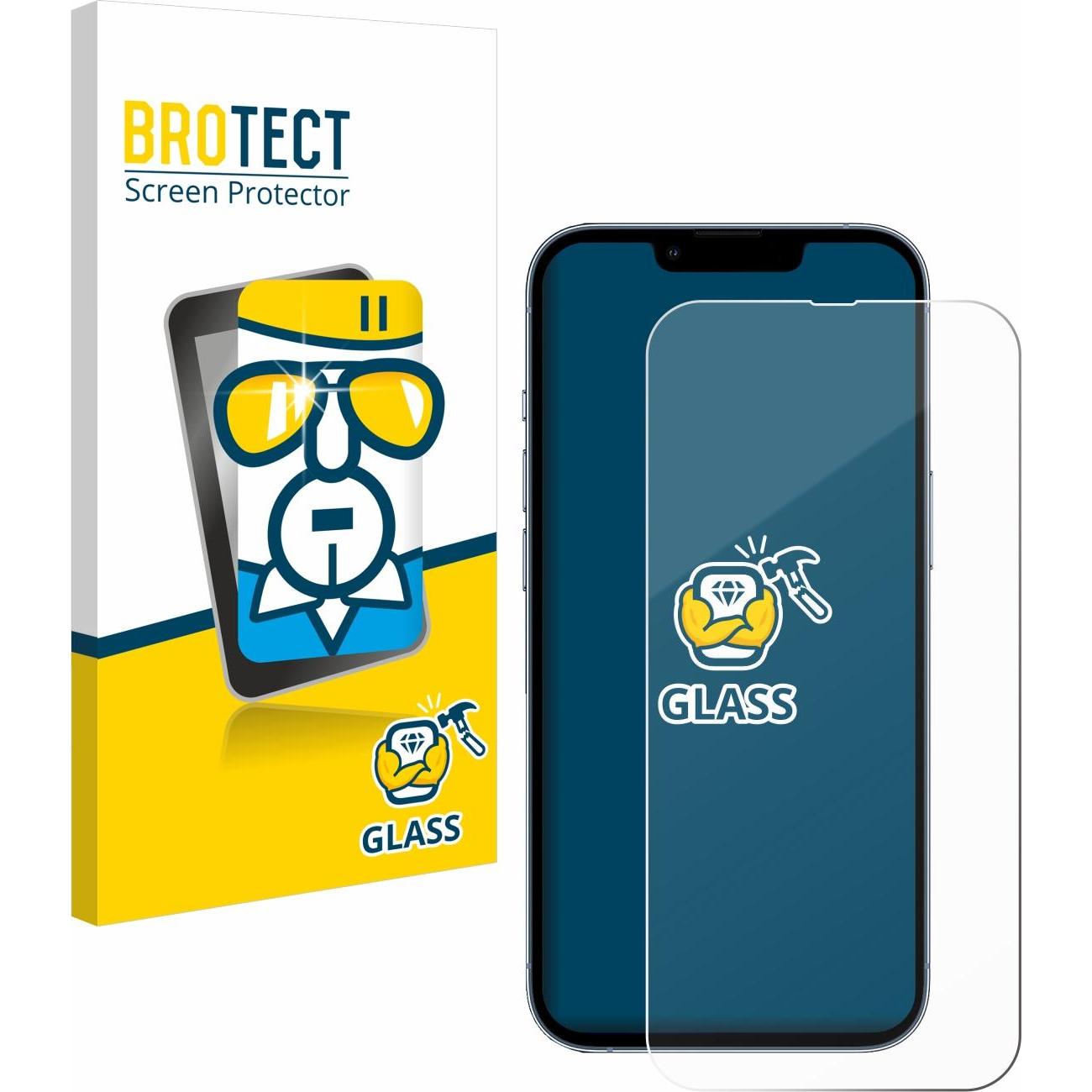 BROTECT Panzerglas Hartglas Displayschutz (1 Stück, Apple iPhone 13 Pro), Smartphone Schutzfolie, Transparent