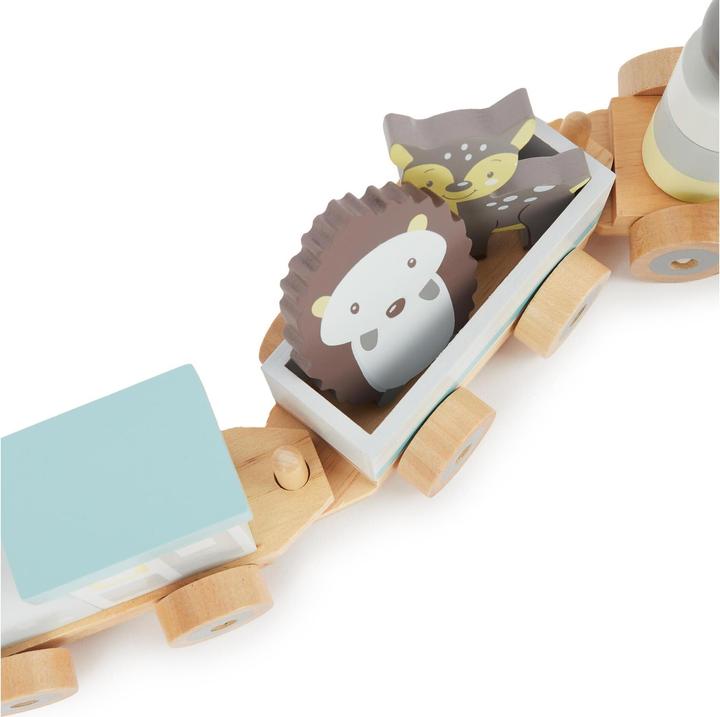 Produktbild Bieco Nachziehspielzeug Eisenbahn mit Steckformen