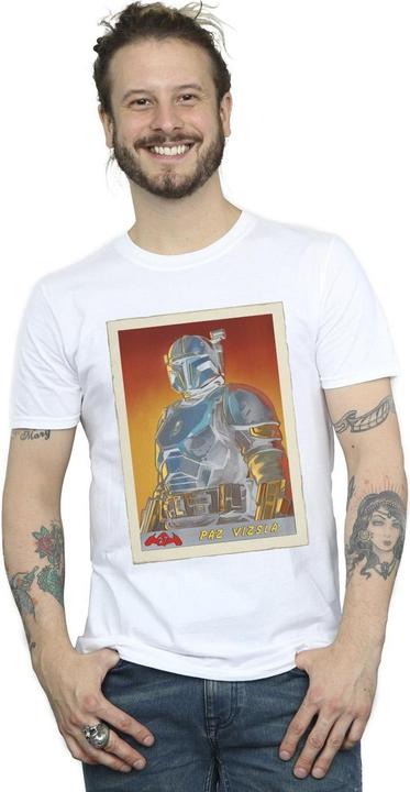 Actual product image Star Wars Mens The Mandalorian Paz Vizla Card T-Shirt (4XL)
