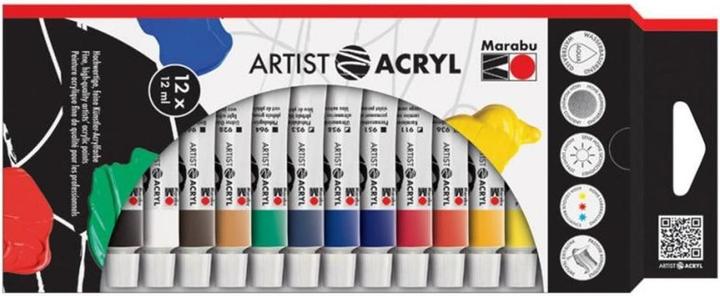 Image du produit Marabu Assortiment d'acryliques d'artistes (12 ml)
