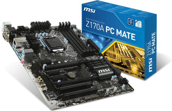 Produktbild MSI Z170a PC Mate (LGA 1151, Intel Z170, ATX)