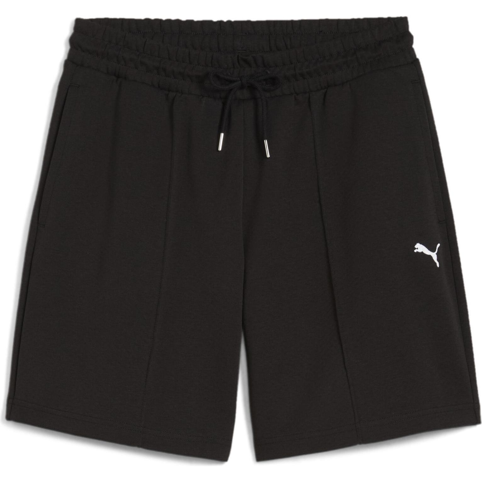 Puma, Damen, Sporthose, WARDROBE ESS Relaxed Long Line Shorts 8' DK (L), Schwarz, L