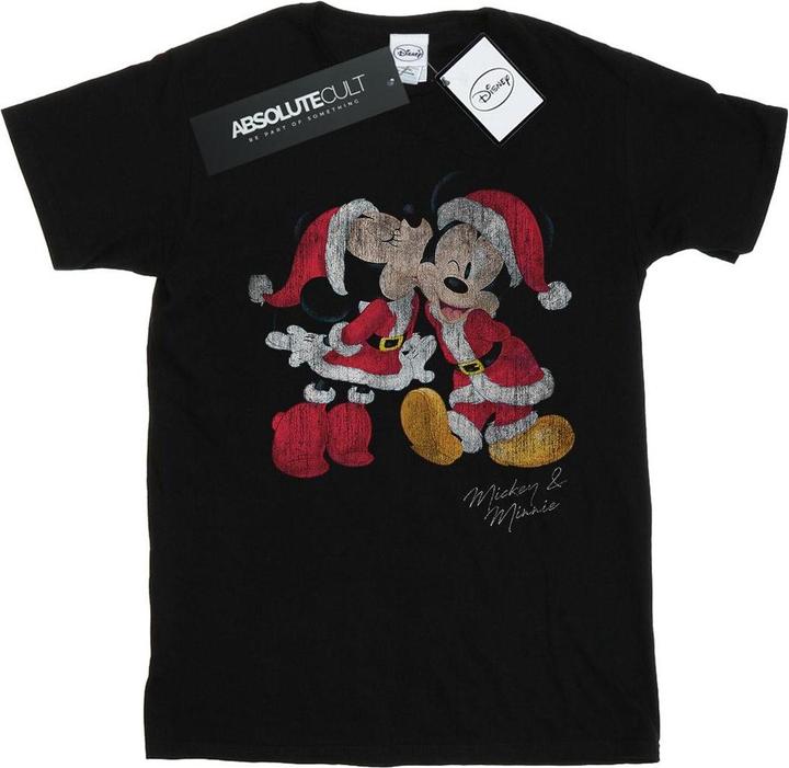 Immagine prodotto Disney Mickey And Minnie Christmas Kiss Maglietta Ampia Donna (L)