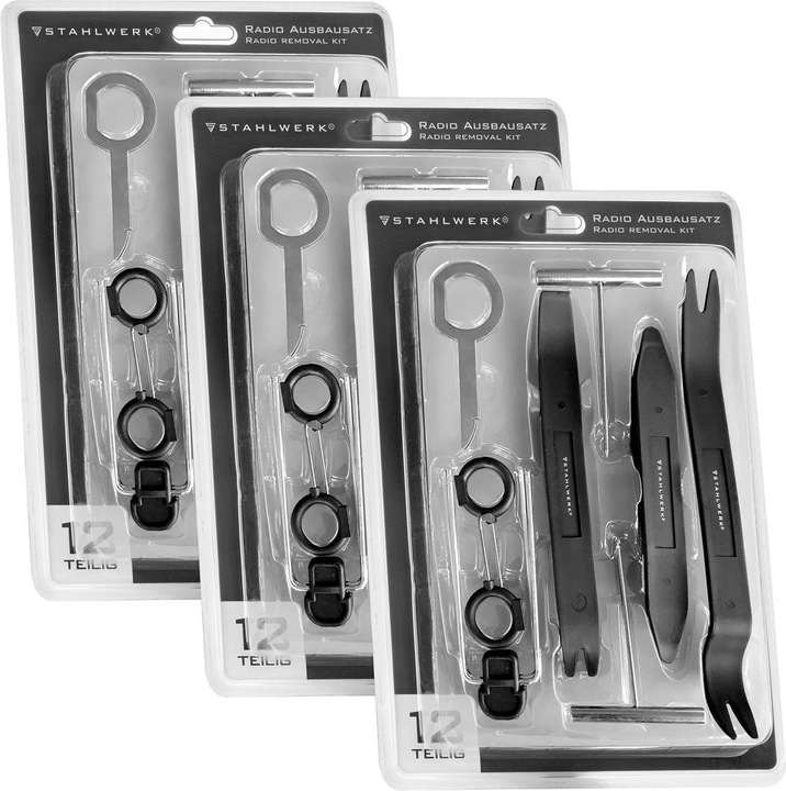 Actual product image Stahlwerk Set of 3 car radio removal kits (12 pieces)