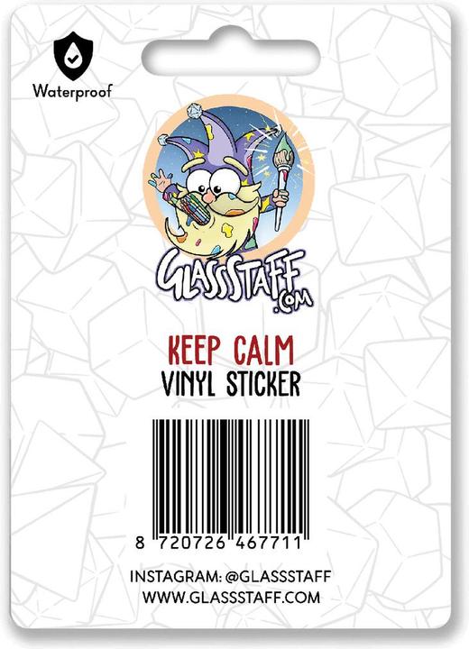 Produktbild Glass Staff Keep calm & Roll Initiative Sticker Rot, Detailfarbe