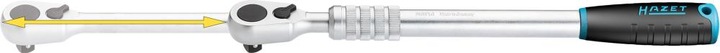 Immagine prodotto HAZET Leva a cricchetto reversibile con dentatura fine HiPer ∙ estraibile 916HPLG ∙ Attacco quadro,… (1/2")