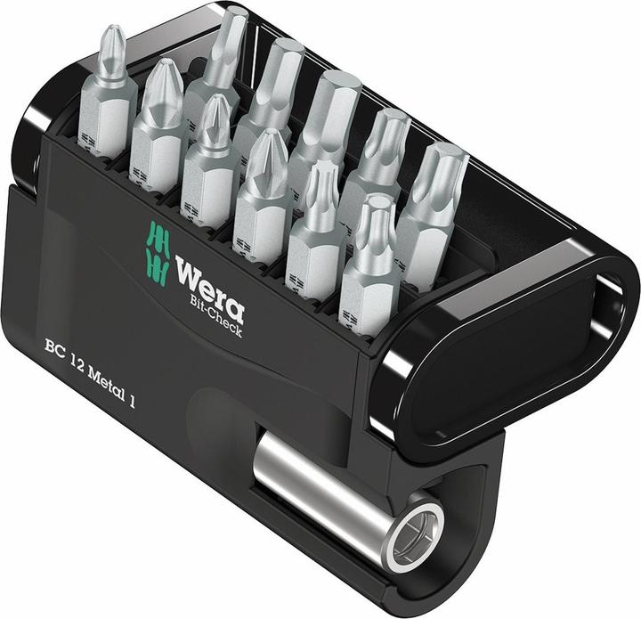 Image du produit Wera Bit-Check 12 Metal 1 (Clé Allen, Cruciforme Phillips PH, Cruciforme Pozidriv PZ)