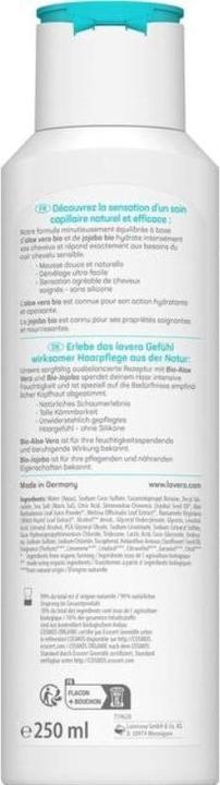 Image du produit Lavera Shampoo basis sensitiv Feuchtigkeit & Pflege Fl 250 ml (250 ml, Shampoing liquide)