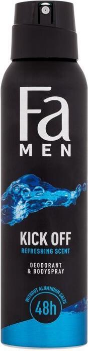 Fa Men Kick-Off 48H Deodorant Spray With Refreshing Scent 150Ml (Spray, 150 ml)