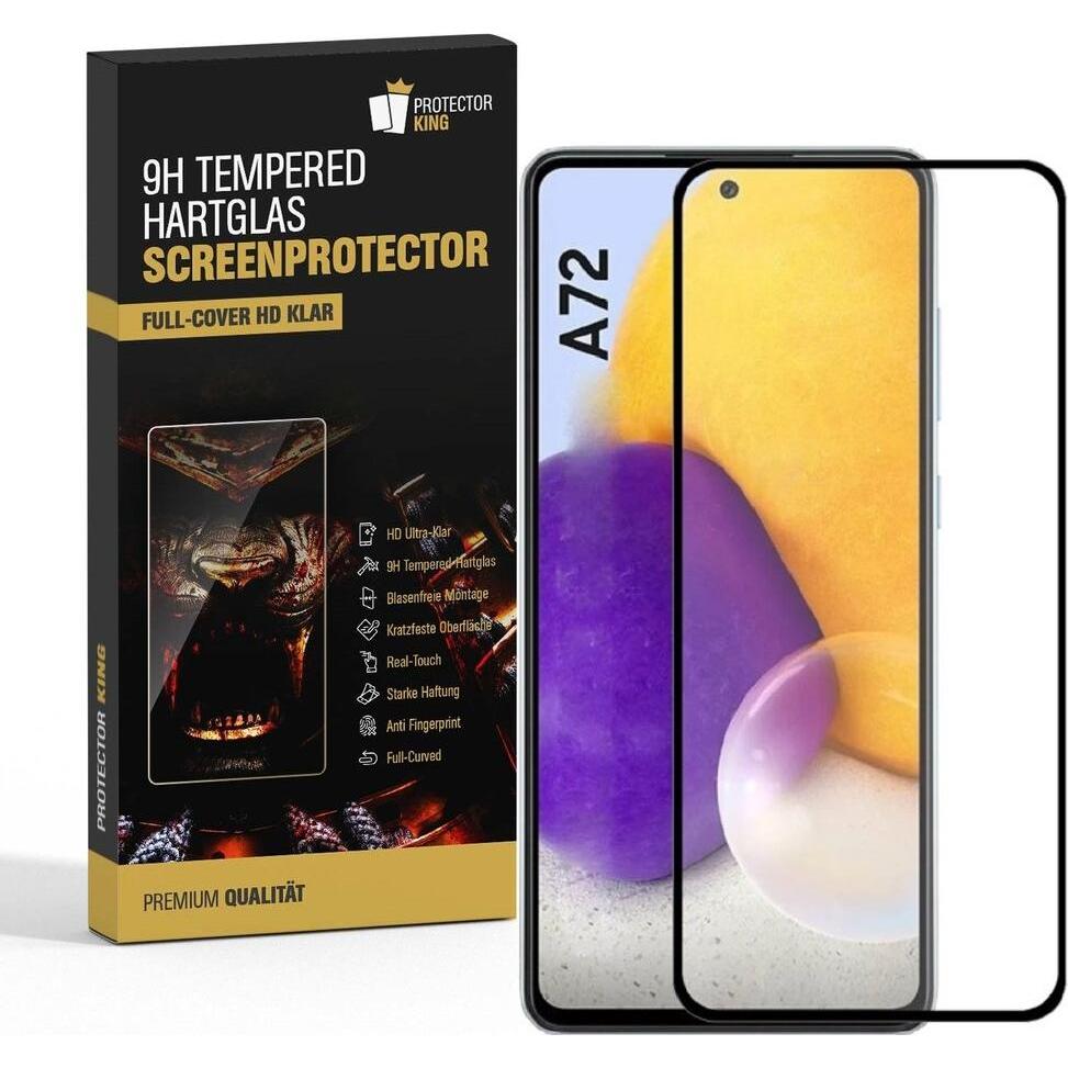 Protectorking 6x echtes Tempered 9H Panzerhartglas 3D KLAR (6 Stück, Samsung Galaxy A72), Smartphone Schutzfolie