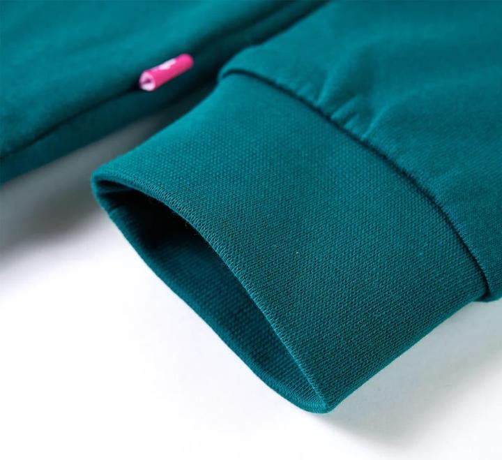 Immagine prodotto VidaXL Felpa da bambino verde scuro 128,Materiale: 95 % cotone (128)