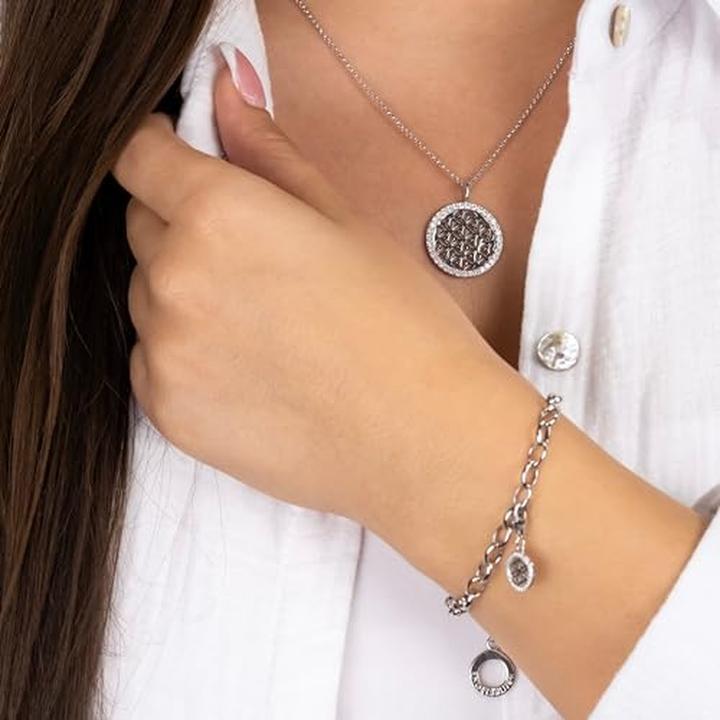 Immagine prodotto Engelsrufer Collana di equilibrio Fiore della vita (Argento 925 rodiato, Argento rodiato, 50 cm)