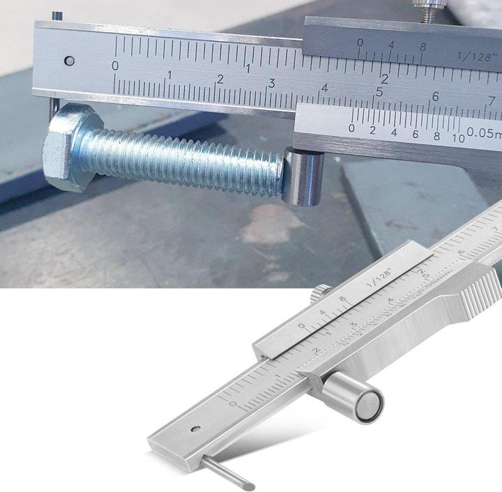 Produktbild Stahlwerk Anreiss Messschieber Messlehre Schieblehre 0-200 mm DIN 862 mit Nonius (26.50 cm)