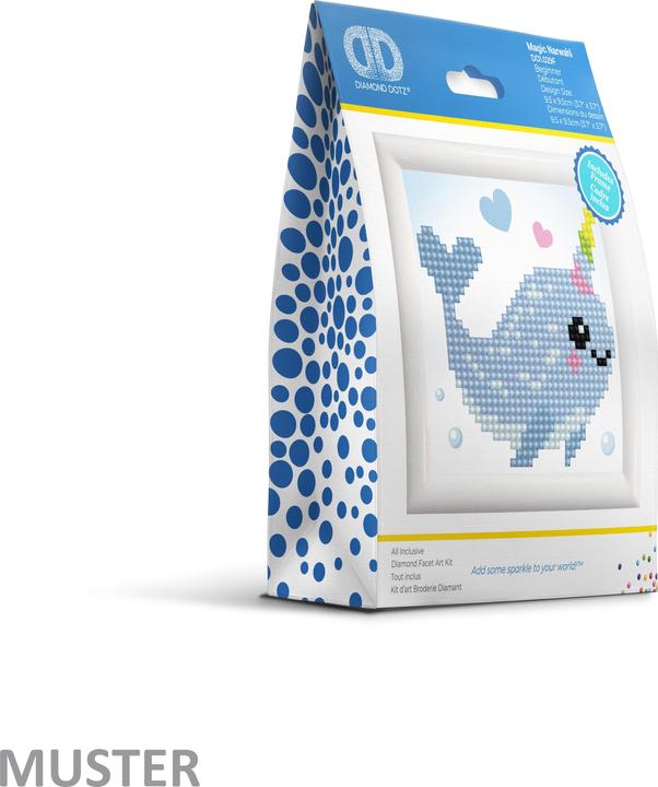 Produktbild Diamond Dotz Original Diamond Painting Starter Set "Hugging the Moon" 7x7 mit Bilderrahmen, 388 D