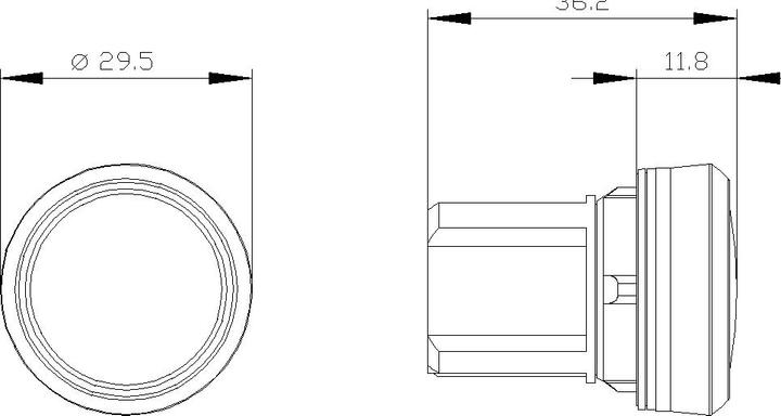 Produktbild Siemens Indicator light, 22mm, round, clear