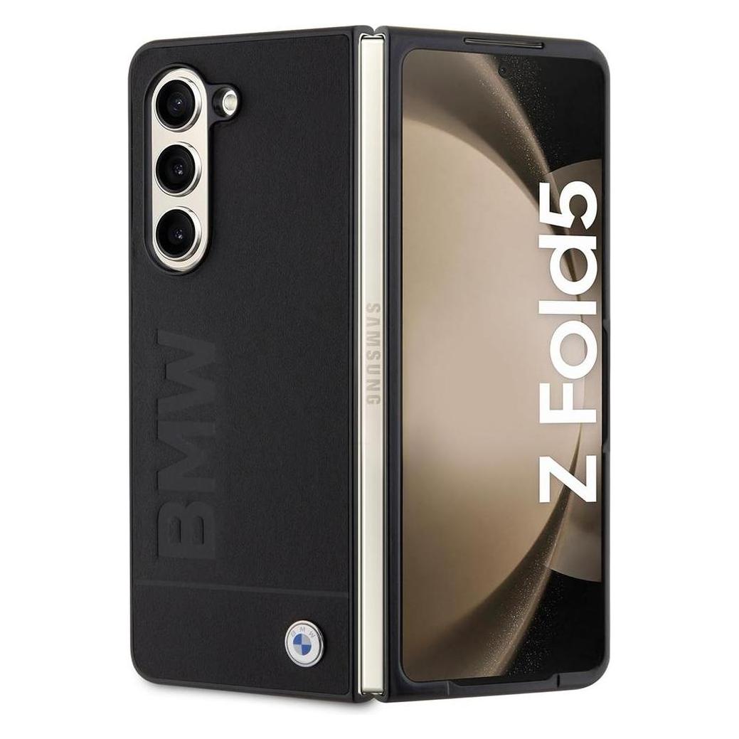 Bmw BMHCZFD5SLLBK Z Fold5 F946 Custodia Rigida Nera/Marchio Firma Logo Impronta (Samsung Galaxy Z Fold5), Cover Smartphone, Nero
