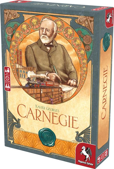 Immagine prodotto Pegasus 57007G - Carnegie - Gioco da tavolo, per 1 a 4 giocatori dai 12 anni in su (edizione DE/EN) (Tedesco)