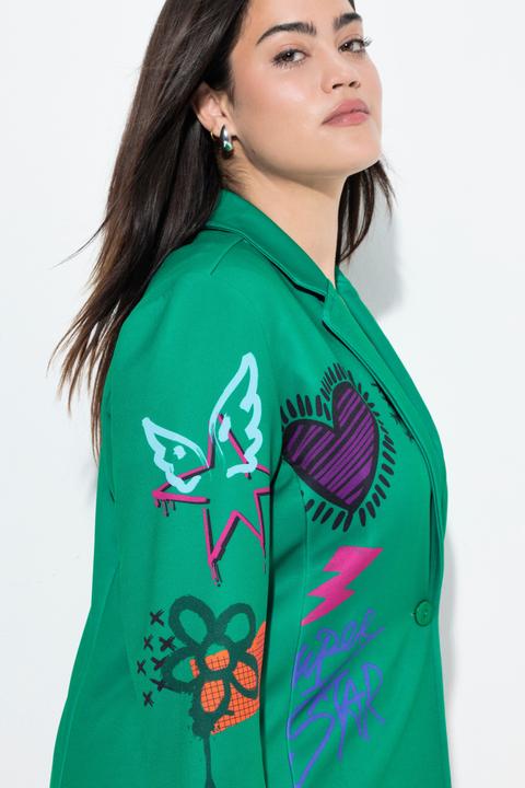 Produktbild Angel of Style Blazer, Basic Fit, Scuba, Blumenmuster (56)