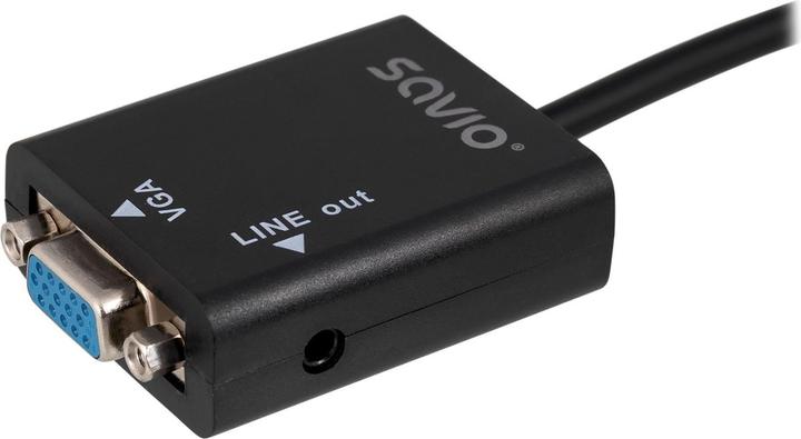 Image du produit Savio CL-23 Adaptateur de câble vidéo VGA (D-Sub) HDMI type A (standard) (VGA, HDMI, 50 cm)