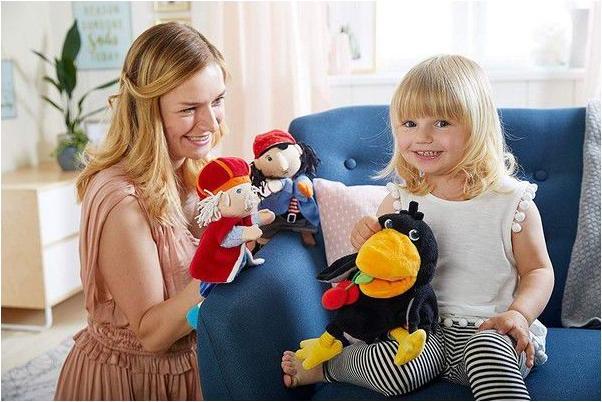Actual product image Haba Raven Theo hand puppet