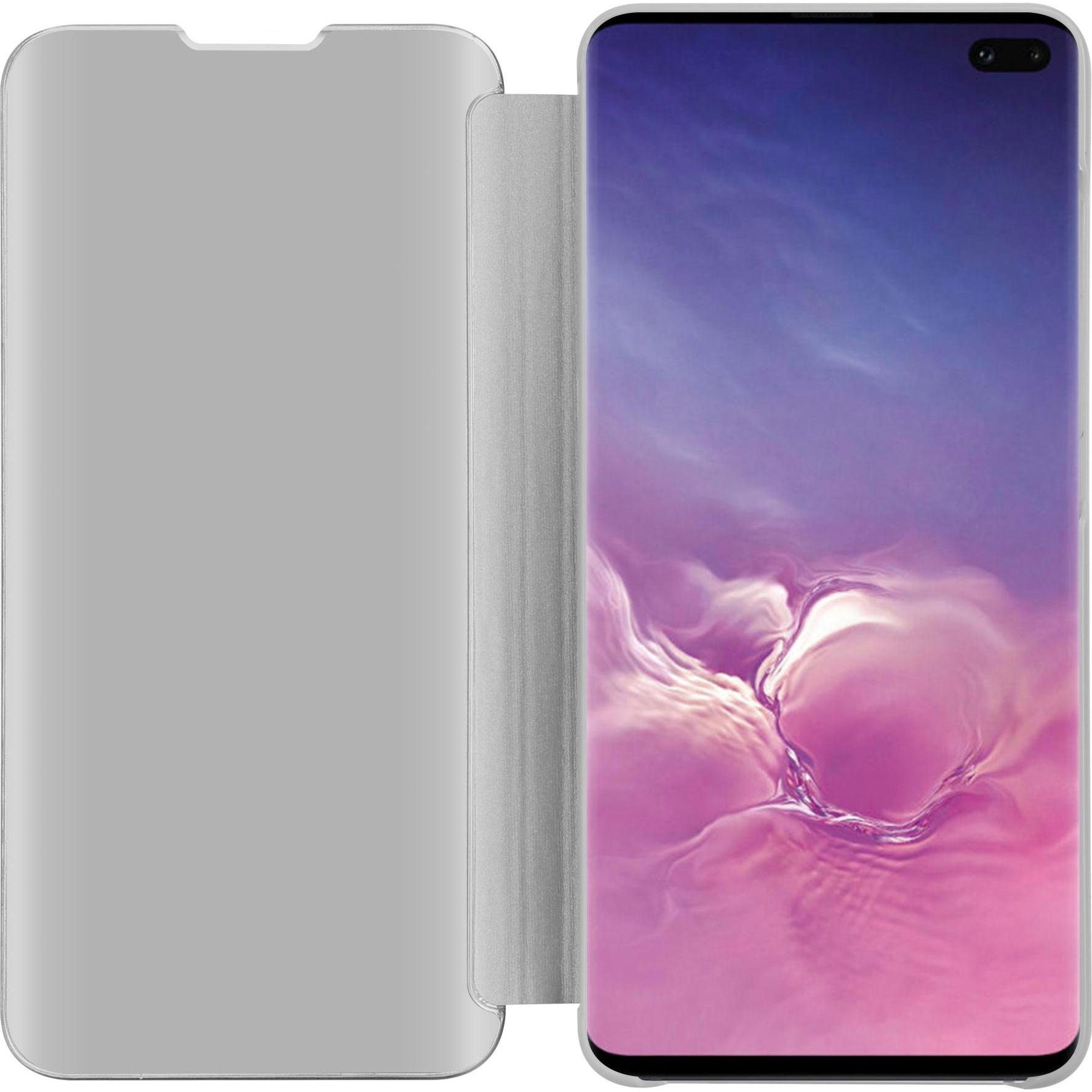 Thumbnail - Cadorabo Book Smart View Spiegel Cover (Samsung Galaxy S10+), Smartphone Hülle, Silber