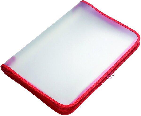 Actual product image Foldersys Zipped bag A4 transparent/red 0.5 mm (A4, 1x)