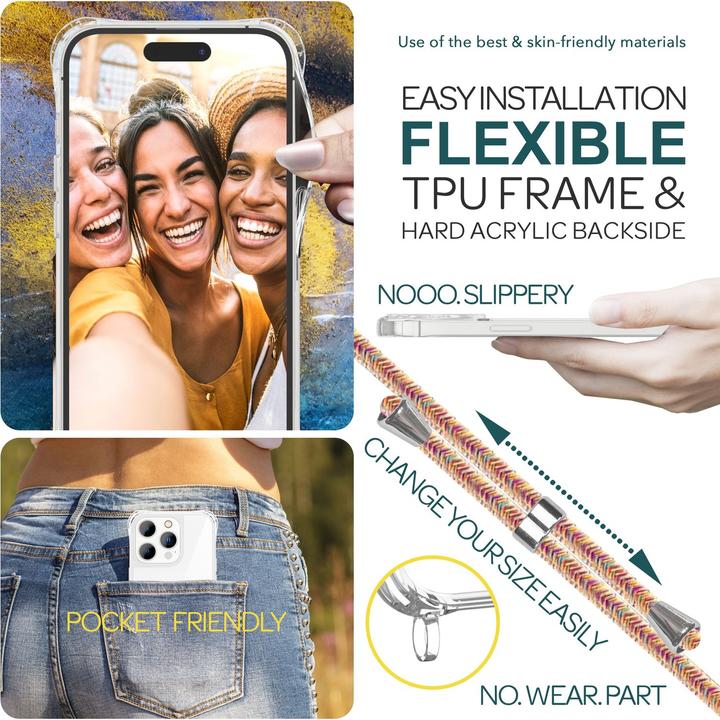 Produktbild Nalia Klare Hülle mit Kette zum Umhängen