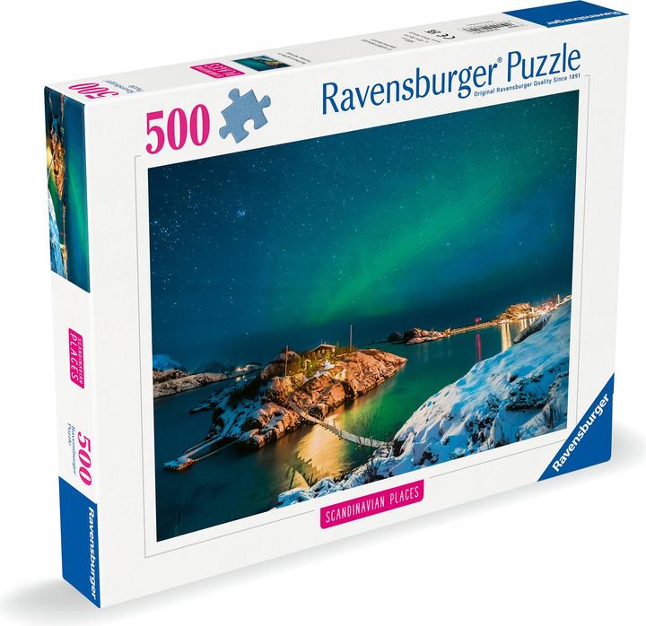 Produktbild Ravensburger Scandinavian Places - Nordlichter in Tromsø (500 Teile)