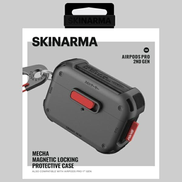 Image du produit Skinarma case Mecha AirPods Pro 2 gunmetal (Sac pour écouteurs)