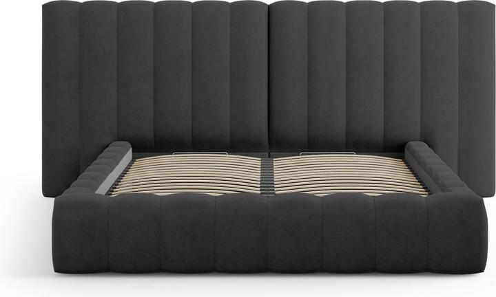 Actual product image Micadoni Storage Bed With Double Headboard, "Kelp", 230x250x100Made in Europe (160 x 200 cm)
