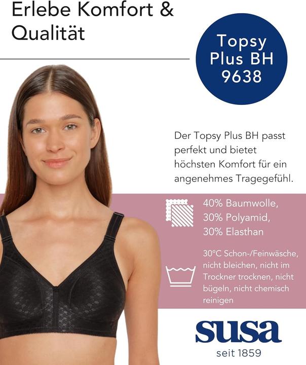 Produktbild Susa Comfort Plus Topsy BH ohne Bügel (Einzelpack, 100 B)