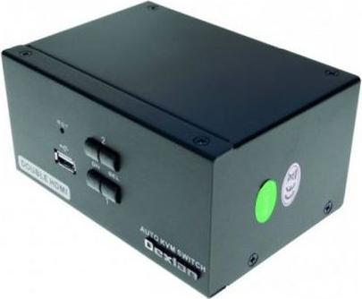 Produktbild Dexlan 2-Port Dual-Monitor KVM Switch, HDMI 4K/ USB 2.0