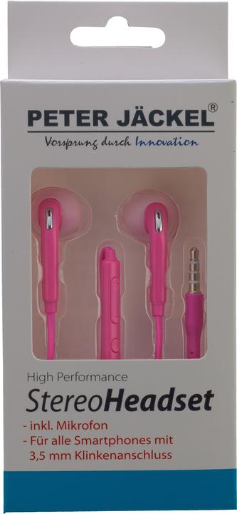 Actual product image Peter Jäckel Stereo headset 3.5mm jack SOUND PRO Pink (Cable)