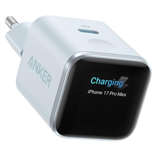 Anker Smart Display Charger (45 W, 1 Port), Usb Ladegerät, Blau