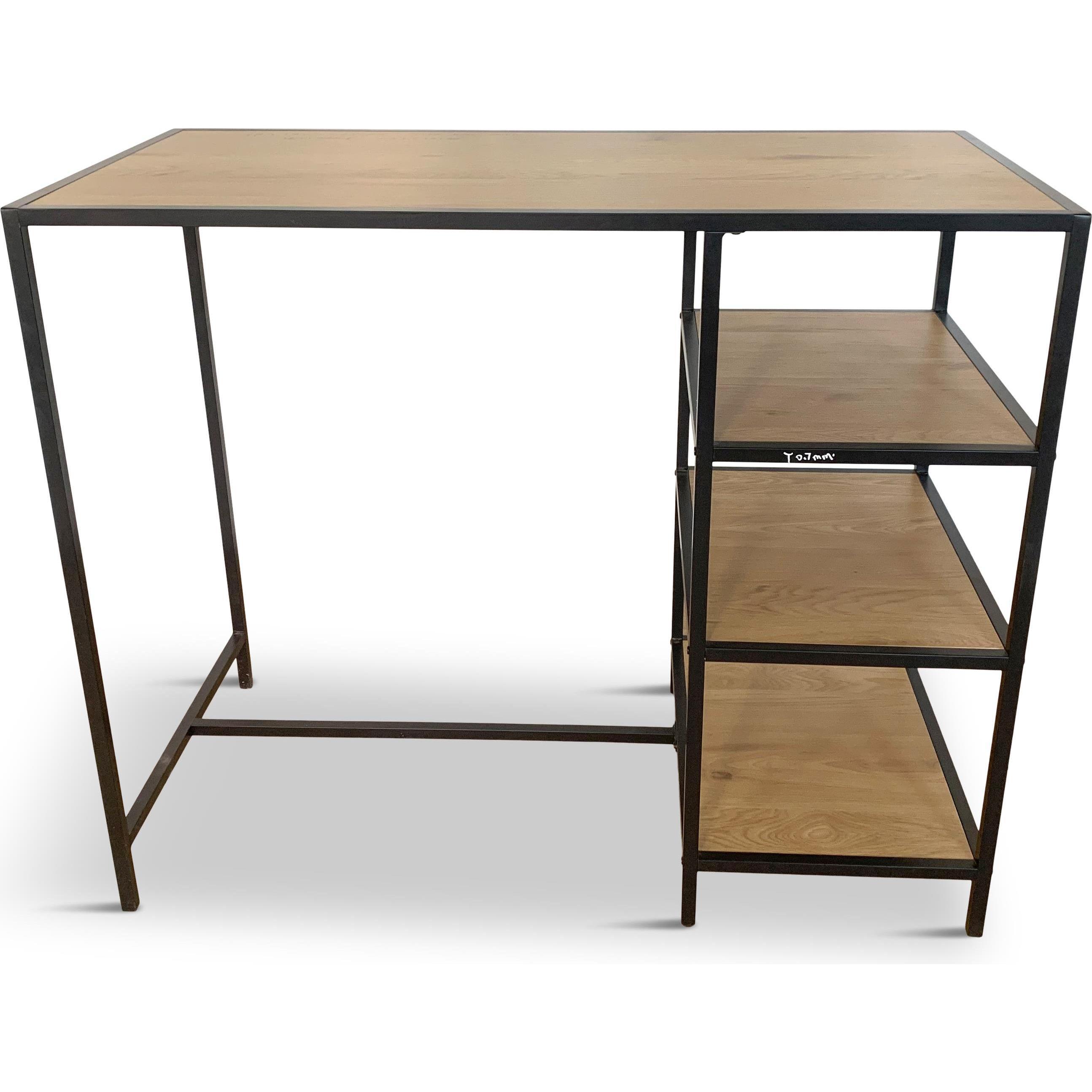 Domoletti, Tavolo alto, Bar table gabe wood/black 120×60×100 cm (0.60 m x 120 cm x 100 cm)