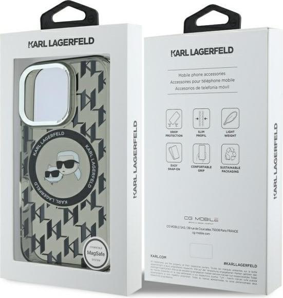 Productafbeelding Karl Lagerfeld KLHMP16XHMCKMHK iPhone 16 Pro Max 6,9" czarny/zwart IML Monogram Karl&Choupette Hoofd (Apple iPhone 16 Pro Max)