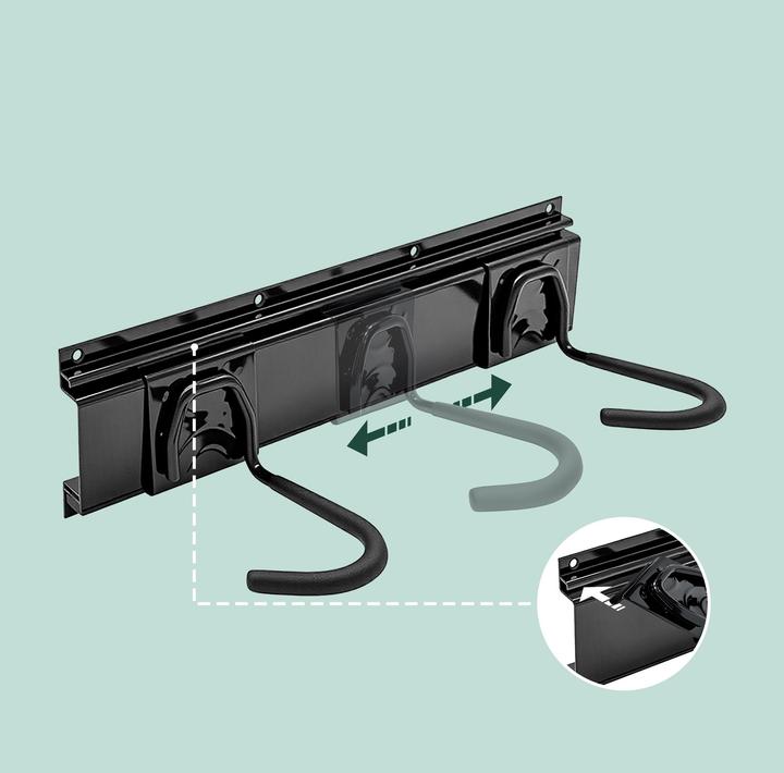 Actual product image Relaxdays Fahrrad Wandhalterung mit Schiene